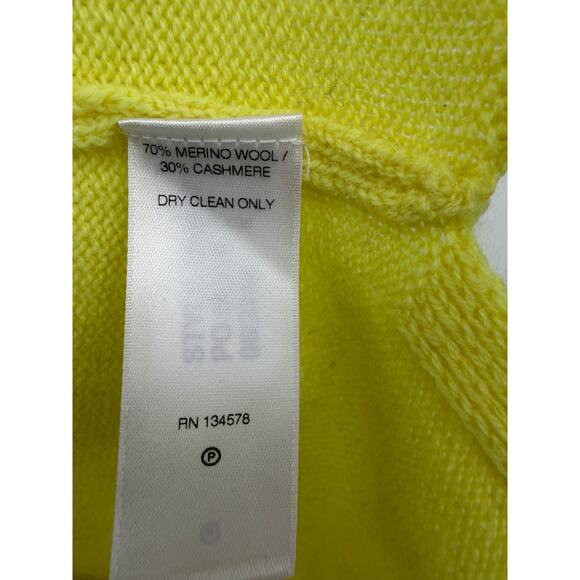 Vineyard Vines Womens S Turtleneck Sweater Wool Cashmere Fair Isle Gray Yellow - Picture 5 of 10